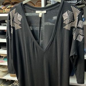 2 Express tops, silver studs, lattice cross